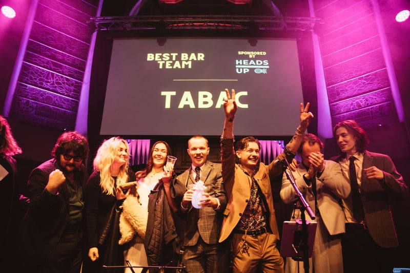 Tabac who can be found hidden away down Mitchell Lane were awarded the prize of best bar team. 10 Mitchell Ln, Glasgow G1 3NU. 