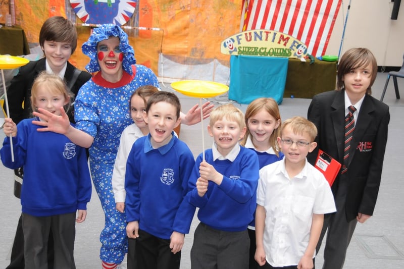 Fizzy Pop the clown entertained pupils and visitors to Red House Academy during Blossom Day in 2011.