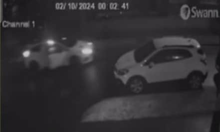 CCTV on Flockton Road at 12.02am on February 10 shows how Paul's car was rolled away from the scene after the thieves accessed it, reportedly using a relay machine.