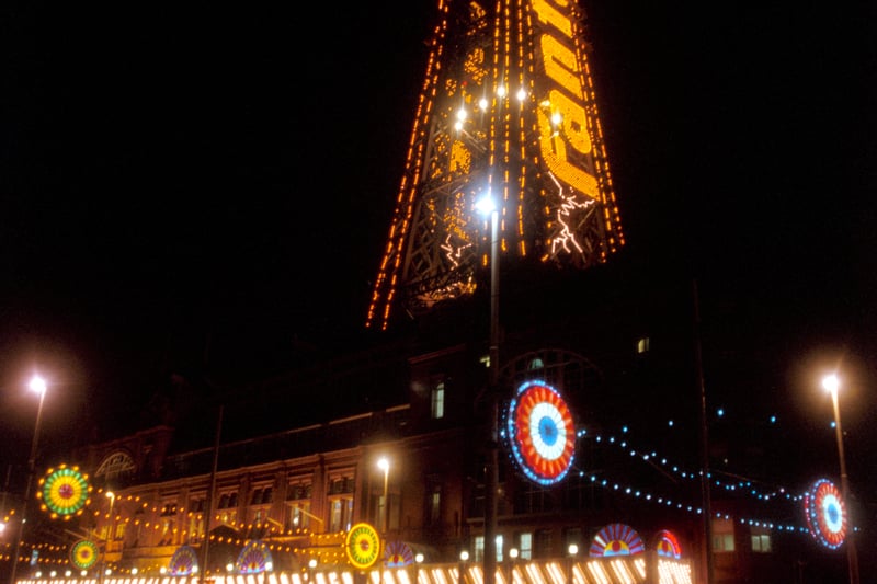 Blackpool Tower with its 'Fanta' sign in 1999