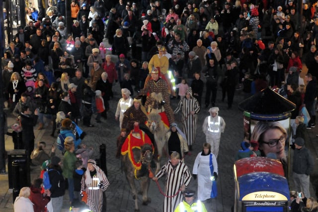 Lots of faces at the Winter Wonderland parade through King Street 11 years ago