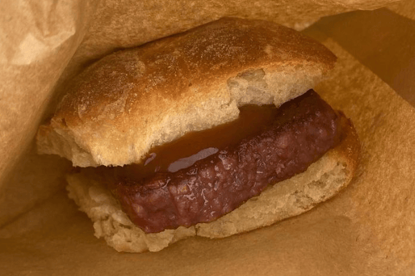 You can now find a roll and square sausage in London. 