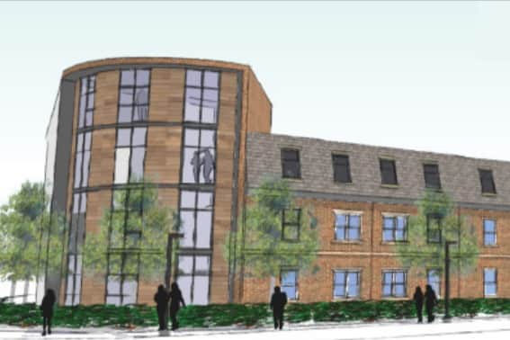 An artist's impression of plans for studio flats on the corner of John Street and Shoreham Street, beside Sheffield United's Bramall Lane Stadium, which were approved in 2013