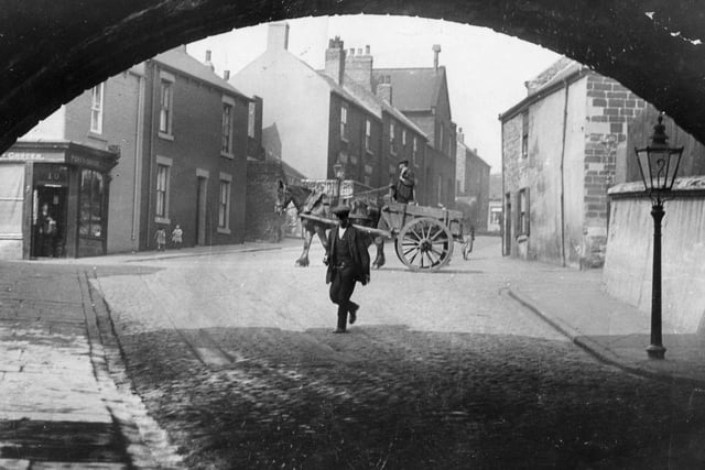 A view of Commercial Road in South Shields but this is how it looked around 100 years ago