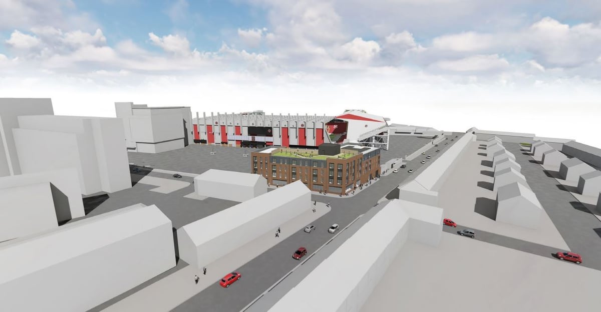 Bramall Lane: Land at corners of Sheffield United's ground goes up for sale, with plans for nearly 100 homes