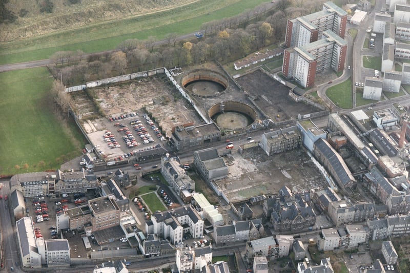 The former Holyrood Brewery site, pictured in November 1992, which is now the site of Dynamic Earth.
