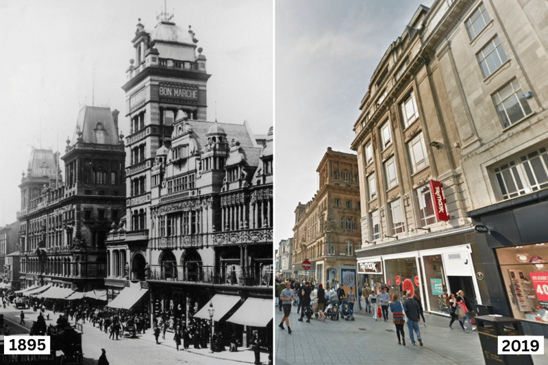 Founded in 1878, Bon Marché was modelled on its famous namesake in Paris and featured French fashions, perfumes and accessories. Pictured on the left in 1895, it was acquired by John Lewis in 1961. In 2009, the old Bon Marché building became a TK Maxx.