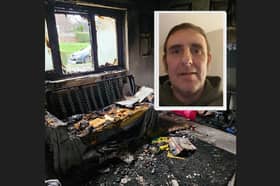 Roy Bartram was terrified as a petrol bomb was thrown throw his window at his flat in Basegreen, Sheffield