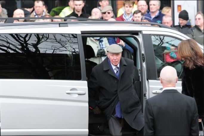 The late Sir Trevor Hemmings, owner of PNE, attended the funeral.