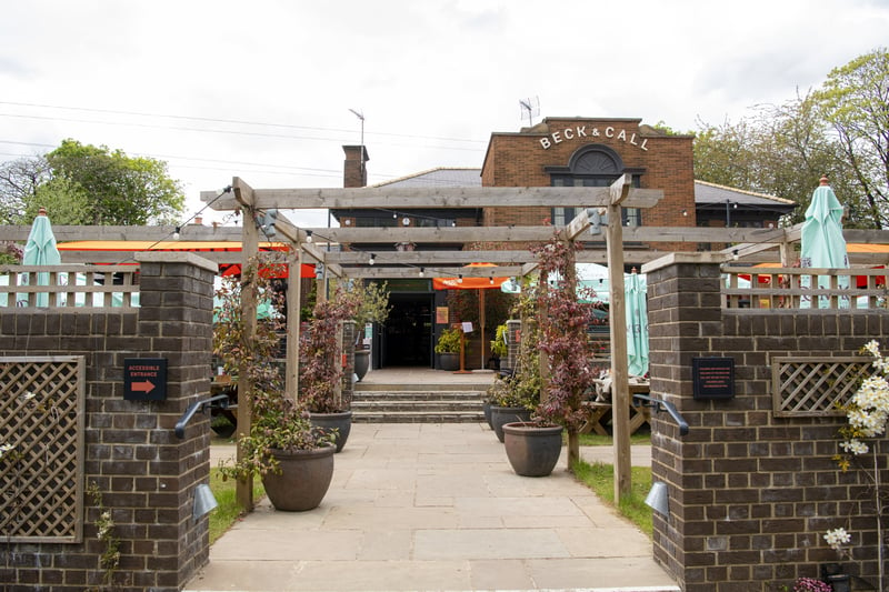 Beck and Call, located in Meanwood, has a rating of 4.5 stars from 214 TripAdvisor reviews. A customer at Beck and Call said: "Lovely pub, very aesthetic and fab service! Went as a big group and everyone had a wonderful time!"