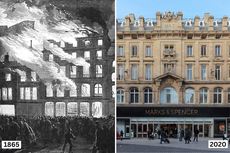 The iconic Compton House building that stands on Church Street was rebuilt in 1867 after the original was destroyed by fire two years earlier. Now a Grade II-listed building, it was one of the first purpose built department stores in Europe. After being converted into a hotel in 1871, Compton House reverted back to a department store in 1927, when Marks & Spencer moved in. The retailer remained in the building for almost 100 years, becoming a Church Street landmark, before moving to a new location in Liverpool One in 2023.