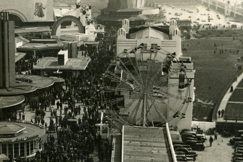 The ferris wheel was a familar sight at Blackpool Pleasure Beach