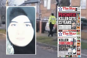 Sheffield Crown Court heard how Manaa blasted out the Koran to drown out Sara Al Shourefi’s (pictured left inset) screams, as he inflicted 270 injuries on her at their Sheffield home in The Oval, Firth Park in March 2014