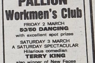 Comedian Terry King was just one of the live acts at Pallion Workmen's Club.
Another highlight was an appearance by Samantha St Clair who was the winner of New Faces on TV.