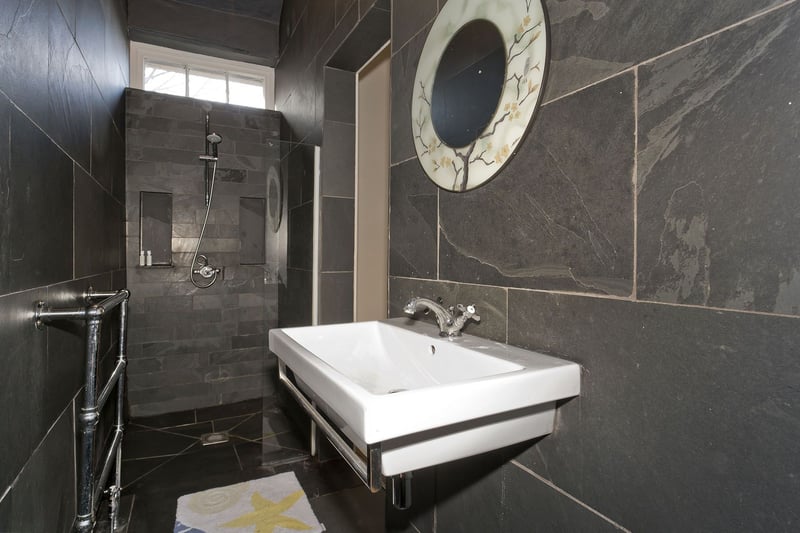 The property's modern en-suite shower room