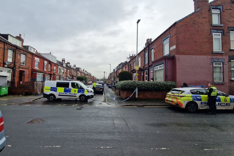 The cordon was in place on Brown Hill Terrace between the junctions at Harehills Lane and Hudson Road.