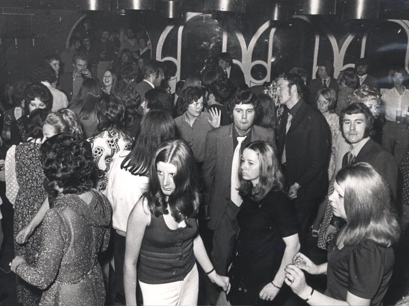 Dancers at the Penny Farthing Club, Sheffield, in October 1971