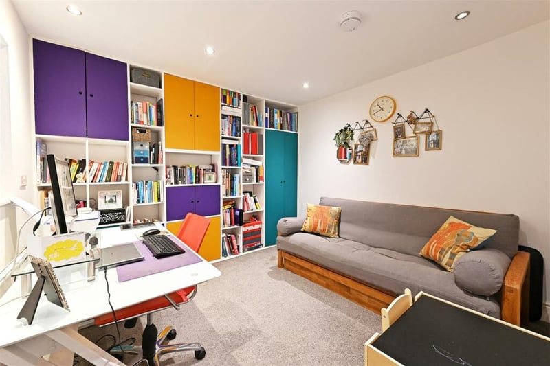 A cosy, colourful space is perfect for home working.