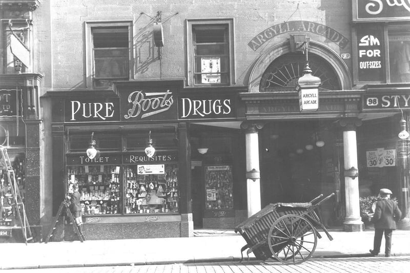 Boots was a main-stay on Argyle Street for decades, first next to Argyll Arcade then on to the four corners - on the current site of KFC.
