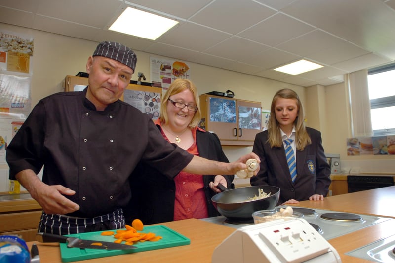 Hayley Hakansson and her daughter Carina were enjoying a cookery course at St Hilda's School with chef Larry Hamilton in April 2009.