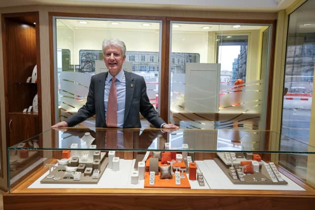 James Frampton, Harris Brown's great-great-grandson, who runs H.L. Brown today, at the firm's flagship store in Sheffield city centre