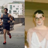 Tom Ellis in the new Netflix film Players and in his younger days as Oberon in A Midsummer Night's Dream at the Crucible Theatre, as part of Sheffield Children's Festival.