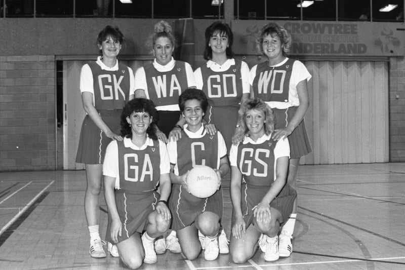The Sunderland Silverscreen Netball team in October 1987.
The players were, from left, back: Jackie LeRoy, Dorothy Teasdale, Pamela Duncan and Kathlene Christie. Front: Janette Hellens, Elisa Pye and Audrey Duffy.