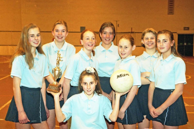 A 1995 look at the Monkwearmouth School  team with, left to right: Joanne Stubbs, Carly Charlton, Nadine Colstin, Kathryn Allen, Joanne Hester, Natalie Hutchinson, Natalie Old and Melanie Taylor.