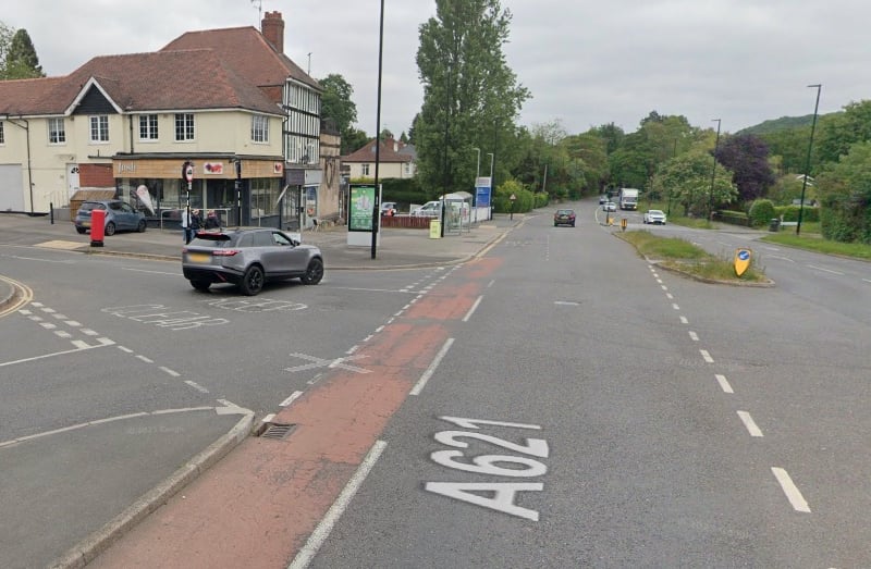 near Bushey Wood Road.