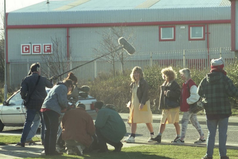 Dewhirsts staff in Leechmere became the stars of a film in February 1997.