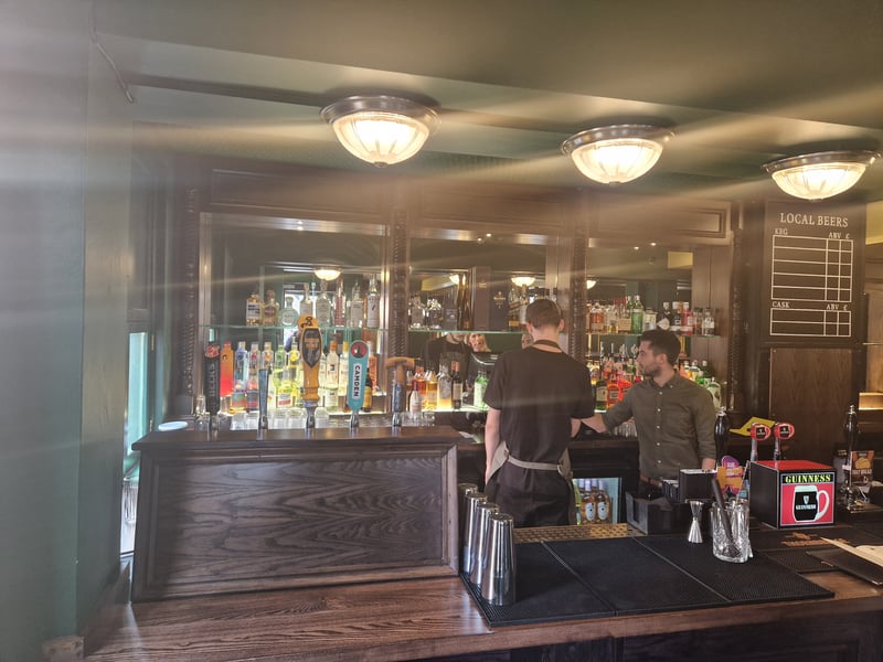 The bar at The Foresters pub on Division Street in Sheffield city centre