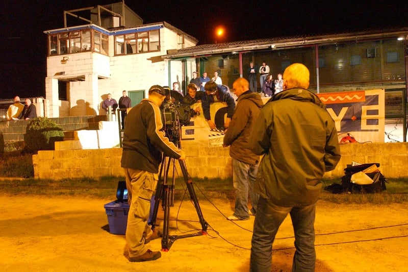 Easington's dog track got the attention of this crew in September 2005.
They were filming for a 'gritty Northern comedy'.