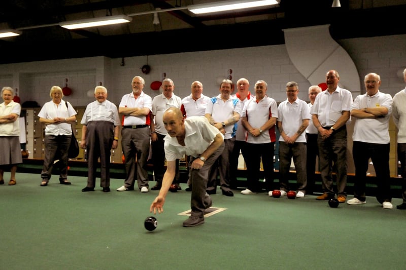 Sunderland Indoor Bowls Club held its last session at Crowtree Leisure Centre in April 2013.
Jimmy Lambert takes the last ever bowl.