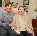 Elsie Middleton, who has celebrated her 105th birthday in Sheffield, with daughter Jean Bolton