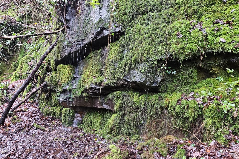 Small natural waterfalls are caused after rainy days on the stunning cliff faces.
