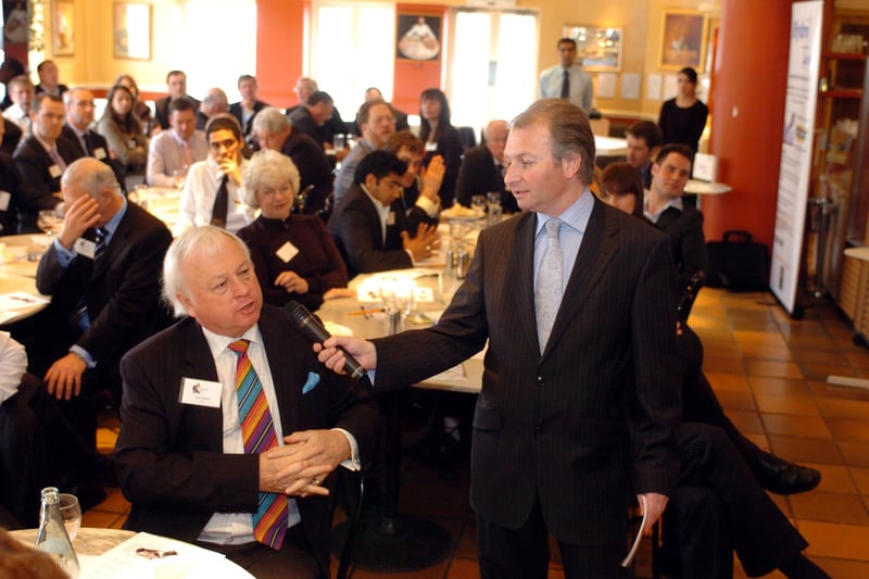 Fat Franco's restaurant hosted the Entrepreneurs Club in March 2007. Pictured is host Philip Drazen, right.