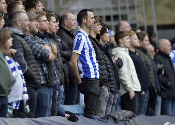 Owls fans in the Capital to watch their team win a vital game at Millwall 2-0. Pic Steve Ellis