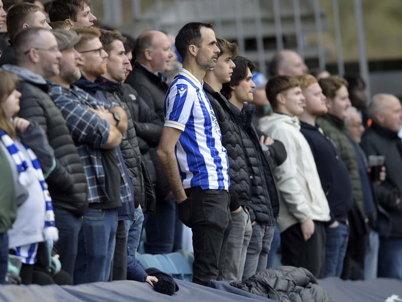 Owls fans in the Capital to watch their team win a vital game at Millwall 2-0.   Pic Steve Ellis