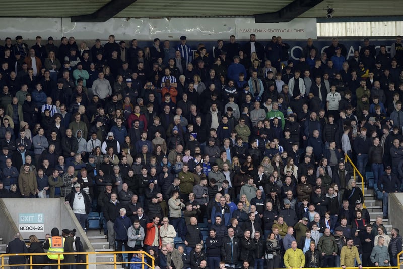 Owls fans in the Capital to watch their team win a vital game at Millwall 2-0.   Pic Steve Ellis