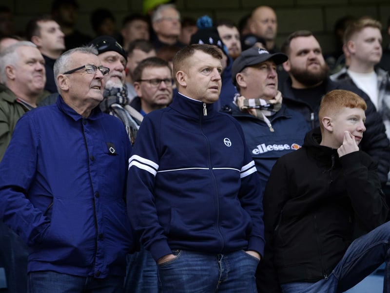Owls fans in the Capital to watch their team win a vital game at Millwall 2-0. Pic Steve Ellis