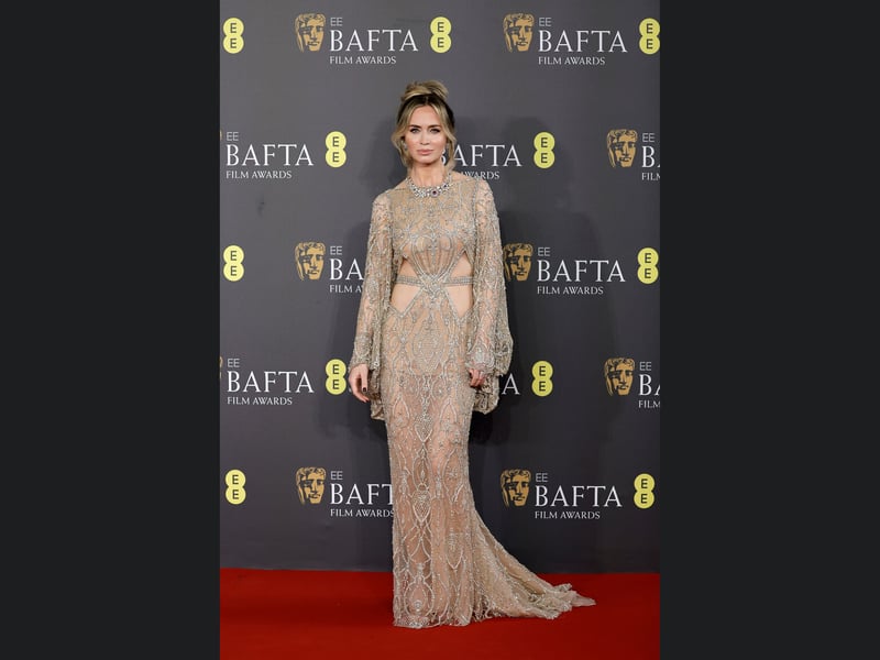 Emily Blunt attends the Bafta Film Awards 2024.