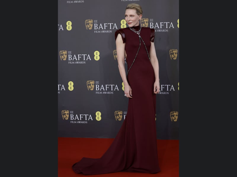 Cate Blanchett attends the 2024 Bafta Film Awards.