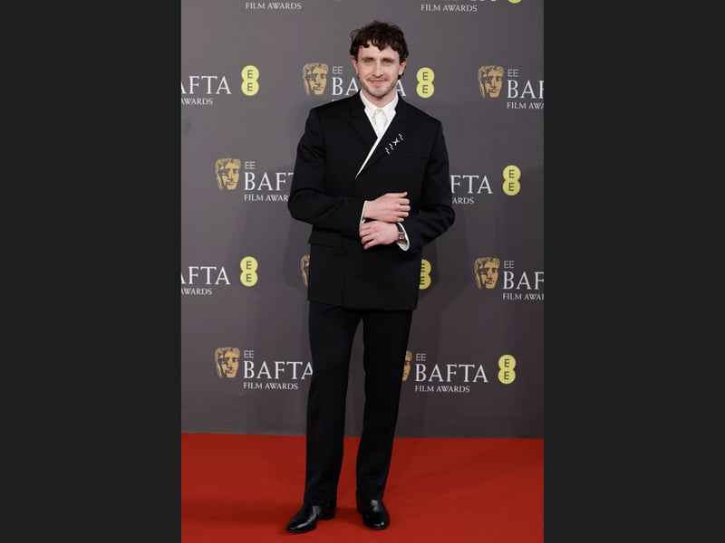 Paul Mescal on the Bafta red carpet. 