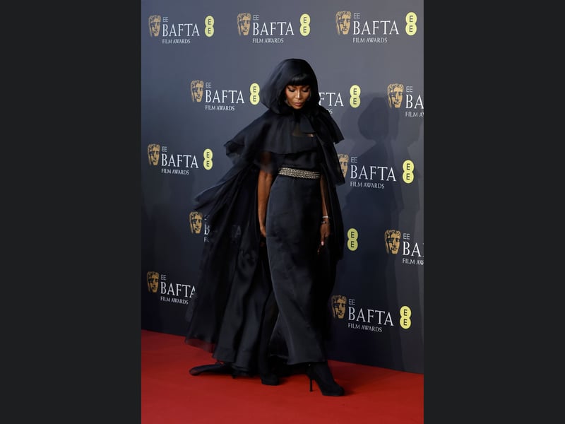 Naomi Campbell attends the Bafta Film Awards 2024.