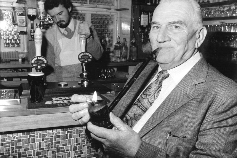 Landlord of the New Inn John Pitchers pictured in March 1986.