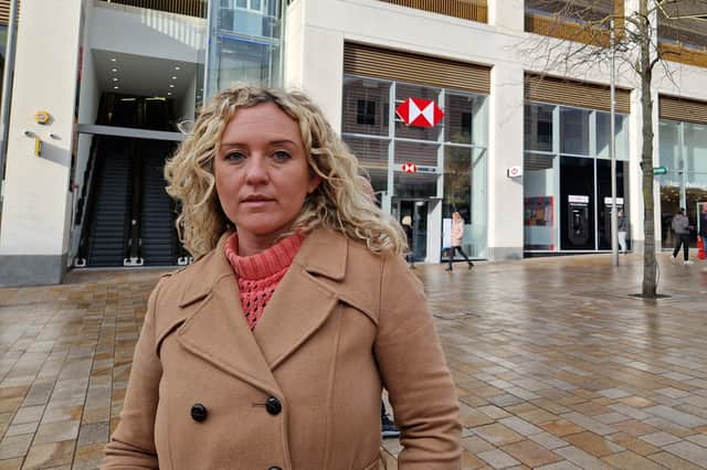 Sharma WIlliams outside her branch. Picture: David Kessen, National World