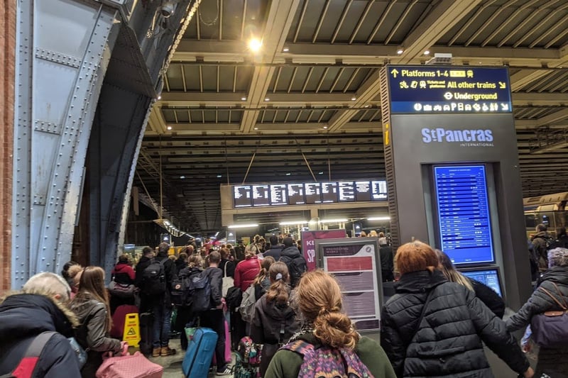 Estimated entries and exits made at St Pancras station was 33,296,120.