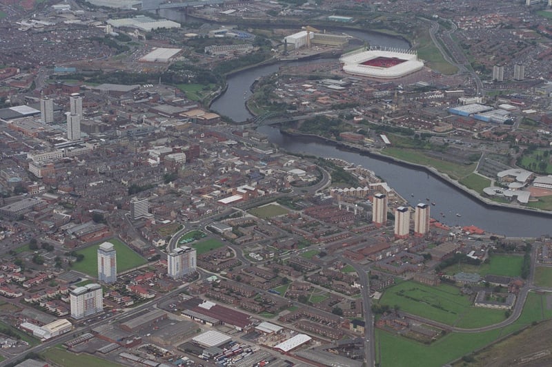 There is everything from the East End to the Stadium of Light, and St Peter's University Campus to look for in this photo.