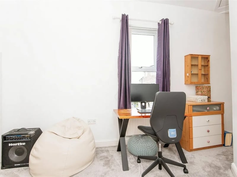 The second bedroom is currently being used as an office. (Photo courtesy of Zoopla)