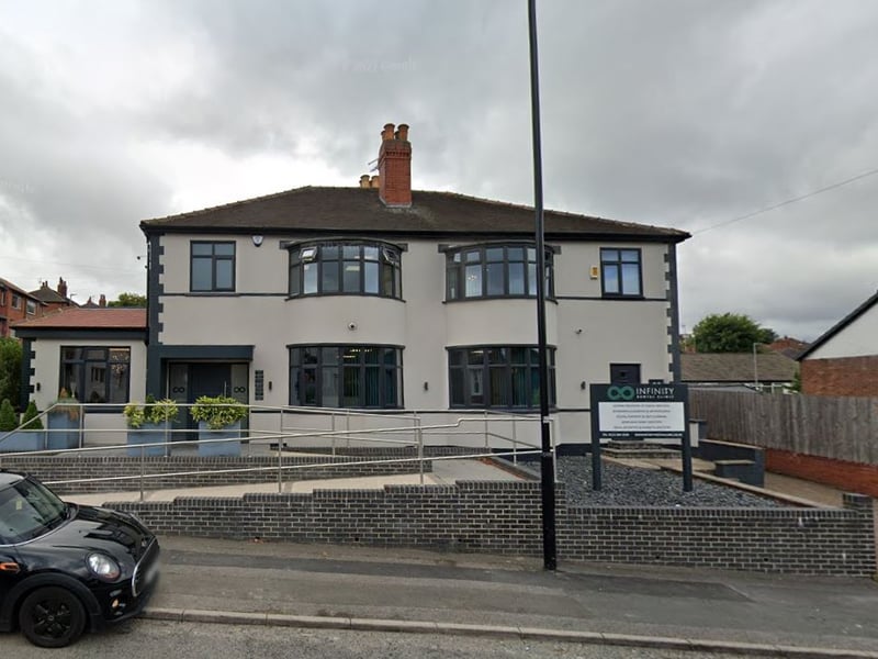 Infinity Dental Clinic, on Armley Ridge Road, has 4.9 out of 5 stars based on 649 Google reviews.